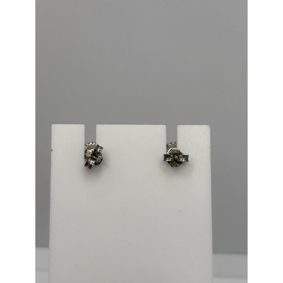 Sterling Silver Earrings Blue Sapphire Small Studs Pierced .925 - Picture 3 of 6